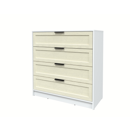 Kомод Тренд КТ-К100 (Белый ЛДСП/ Дуб снежный ЛМДФ) Ш1000 В1020 Г451